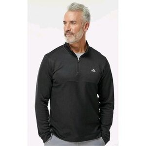 Adidas • Golf textured black quarter zip